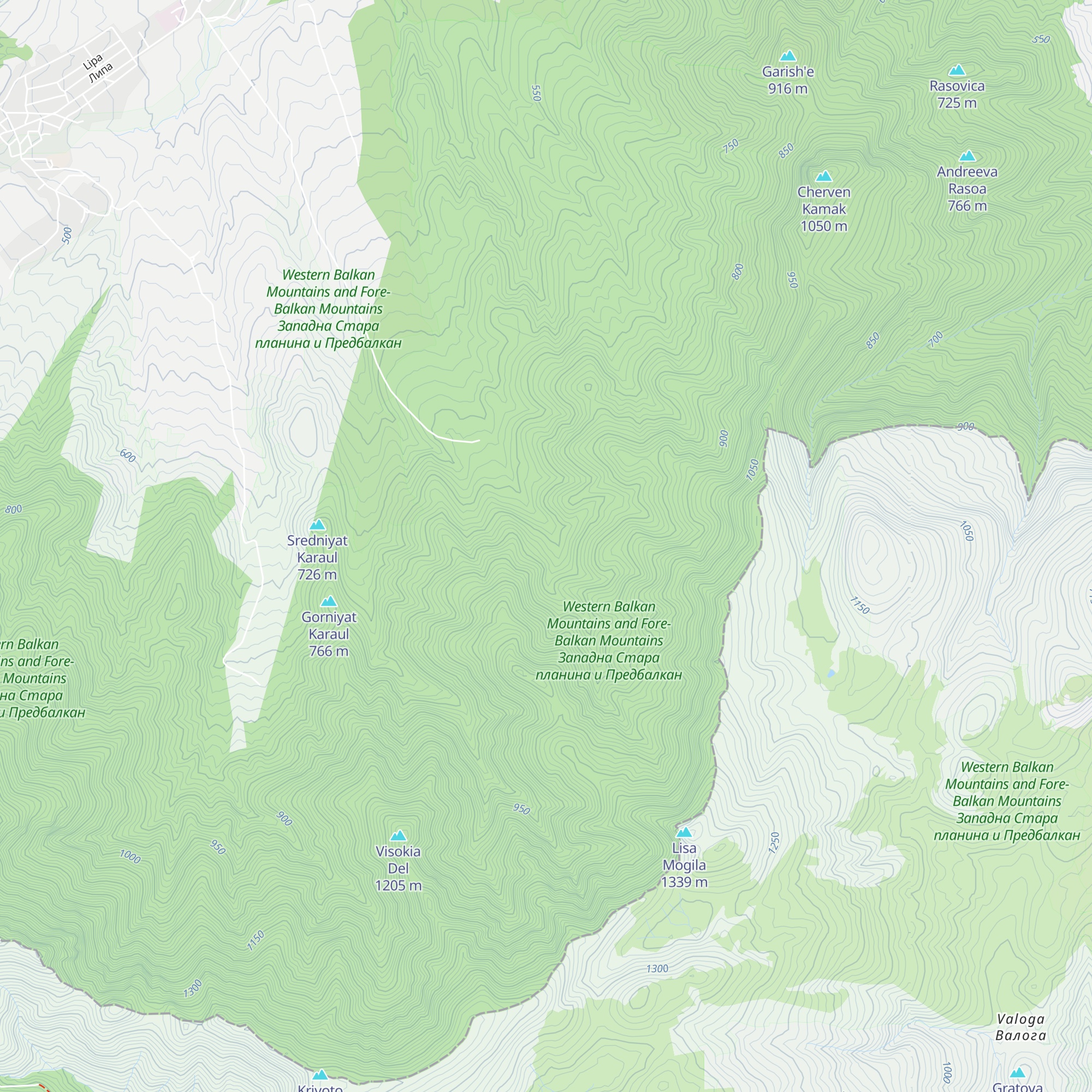 Byalata Voda map