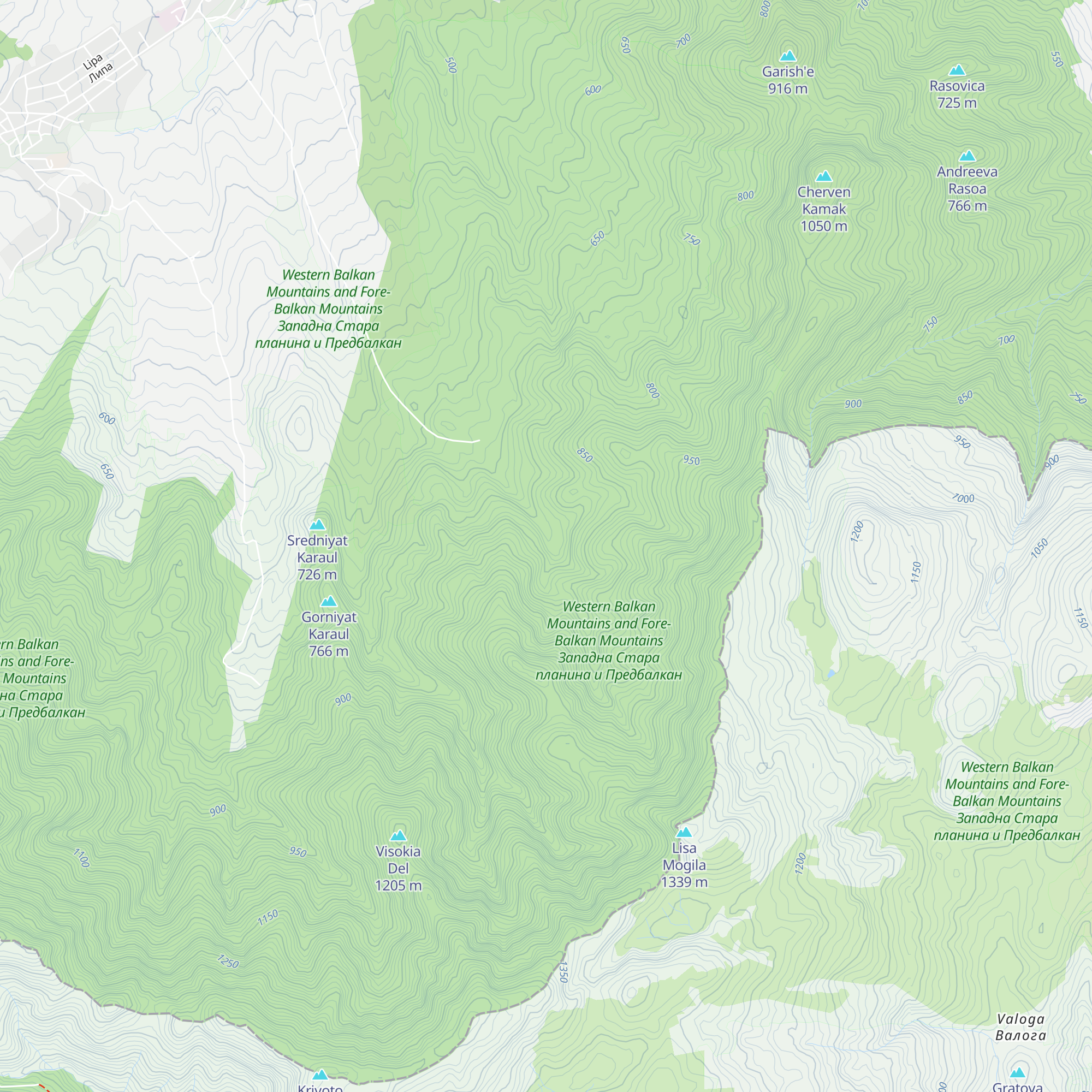 Byalata Voda map