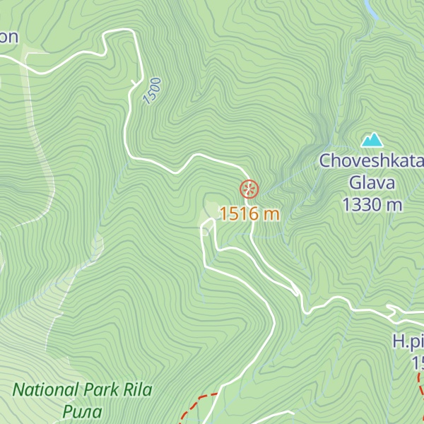 Map of Zeleni Preslap