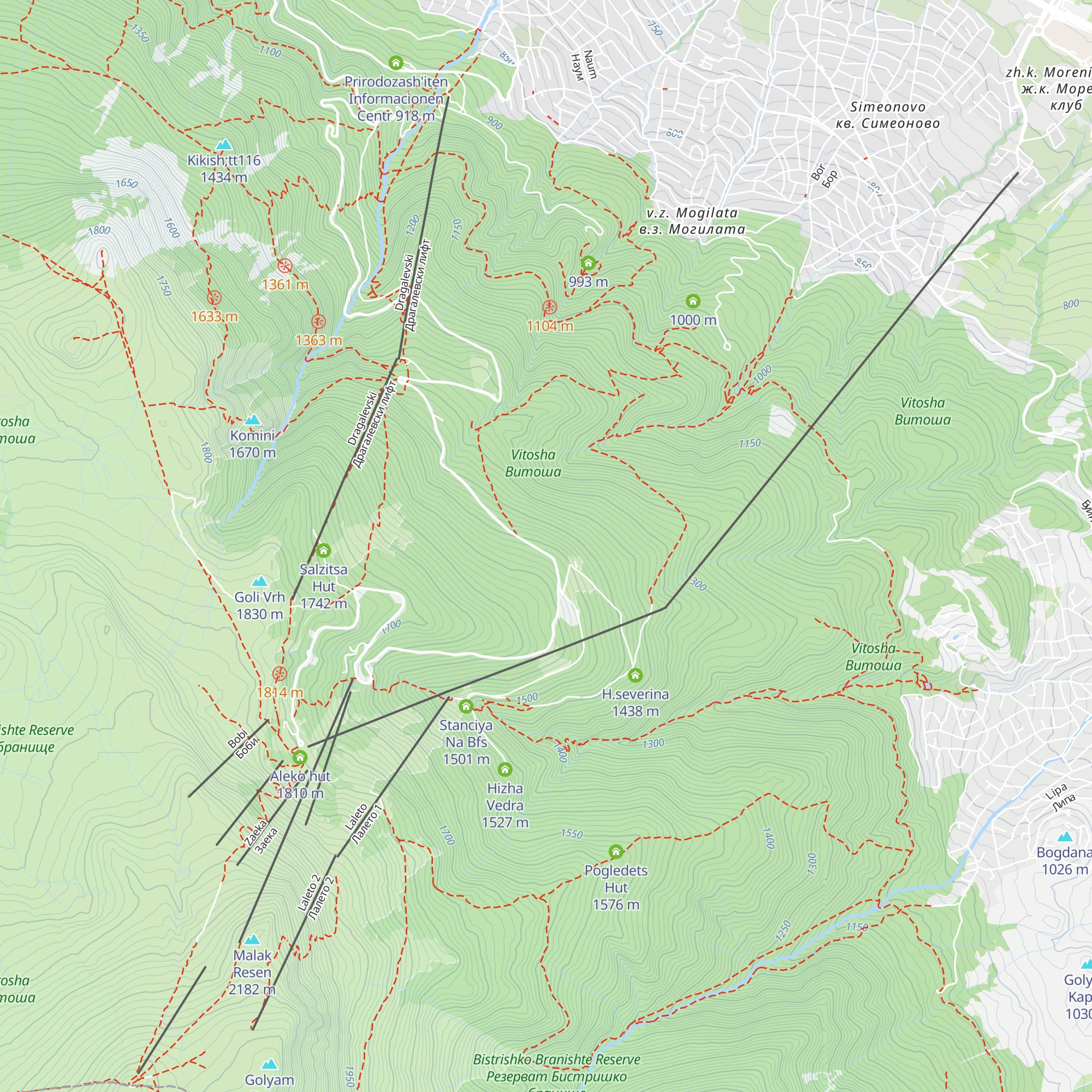 Brezovica map