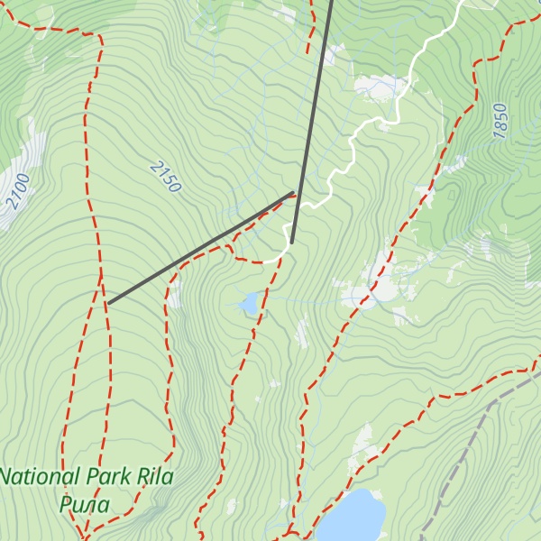 Map of Rilski Ezera
