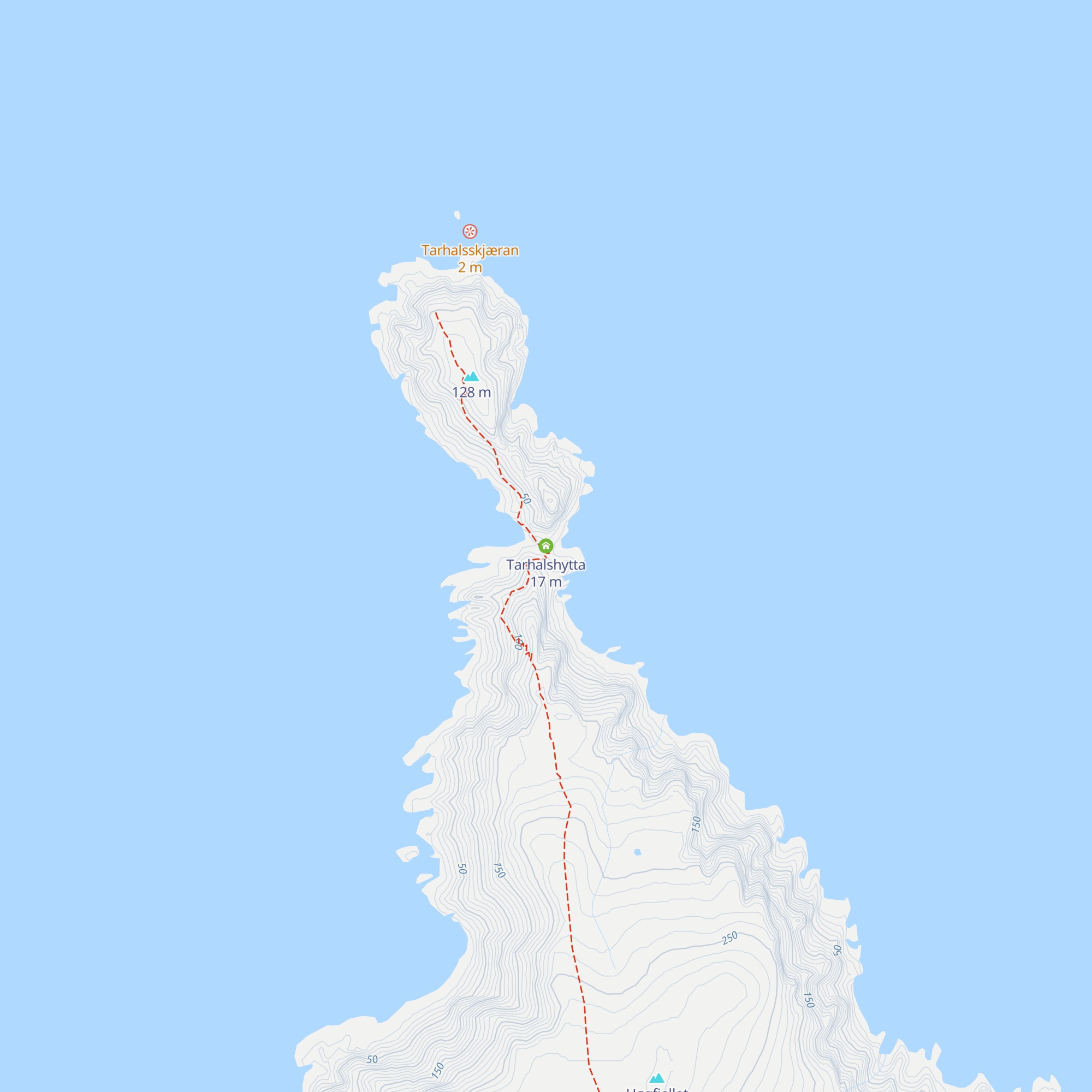 Tarhalshytta map