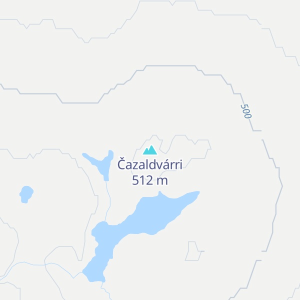 Map of Čazaldvárri