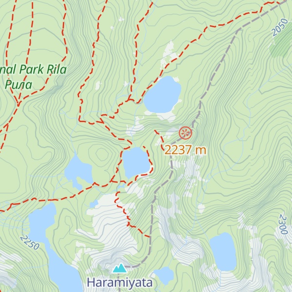 Map of Seven Lakes Hut