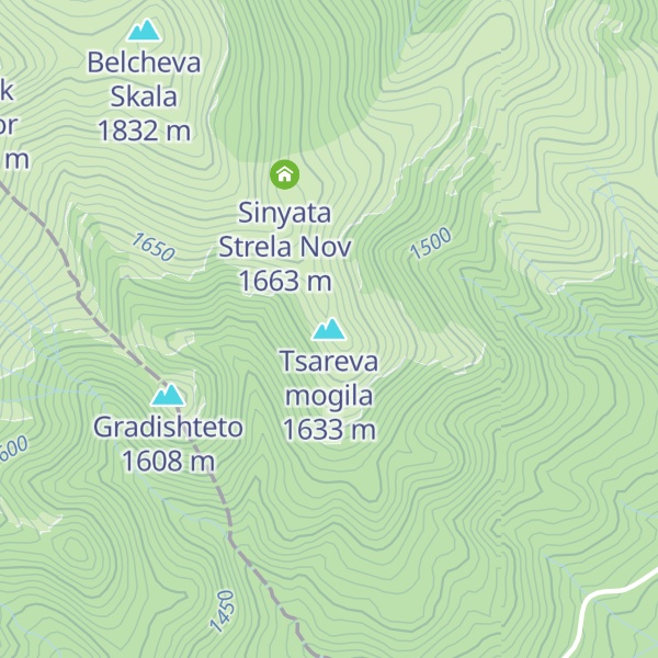 Map of Tsareva mogila