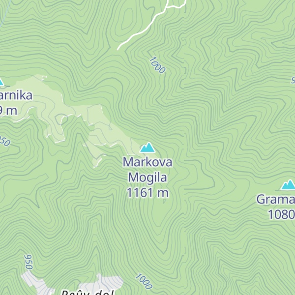 Map of Markova Mogila