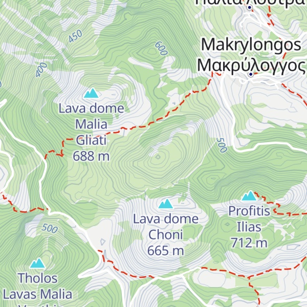 Map of Lava dome Pikesa