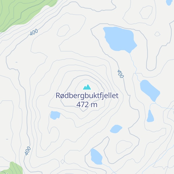 Map of Rødbergbuktfjellet
