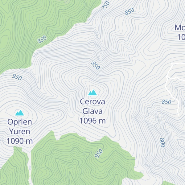 Map of Cerova Glava