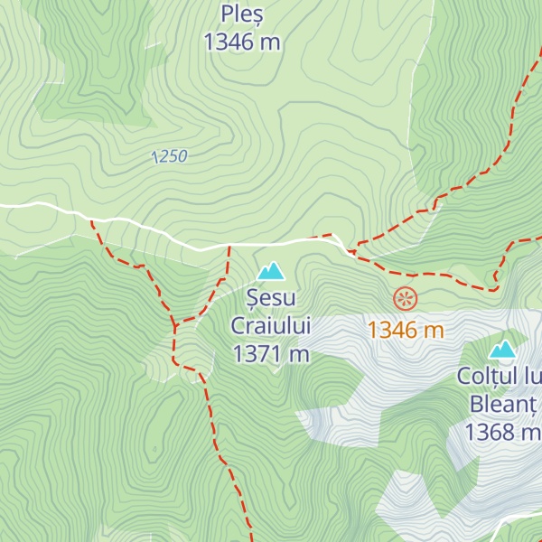 Map of Șesu Craiului