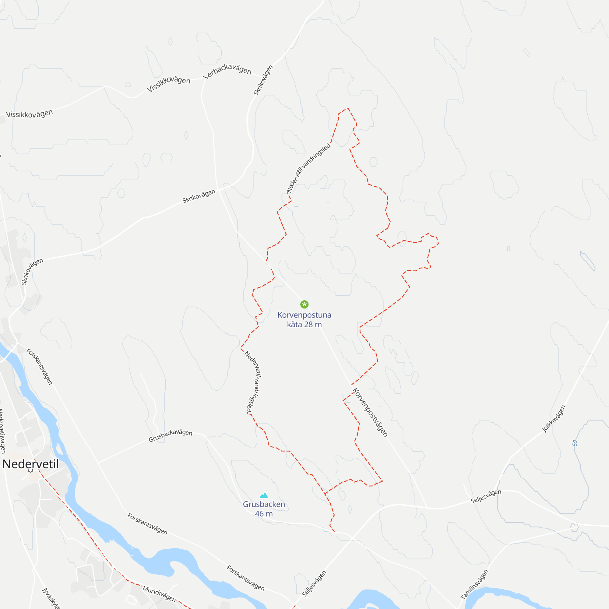 Korvenpostuna kåta map