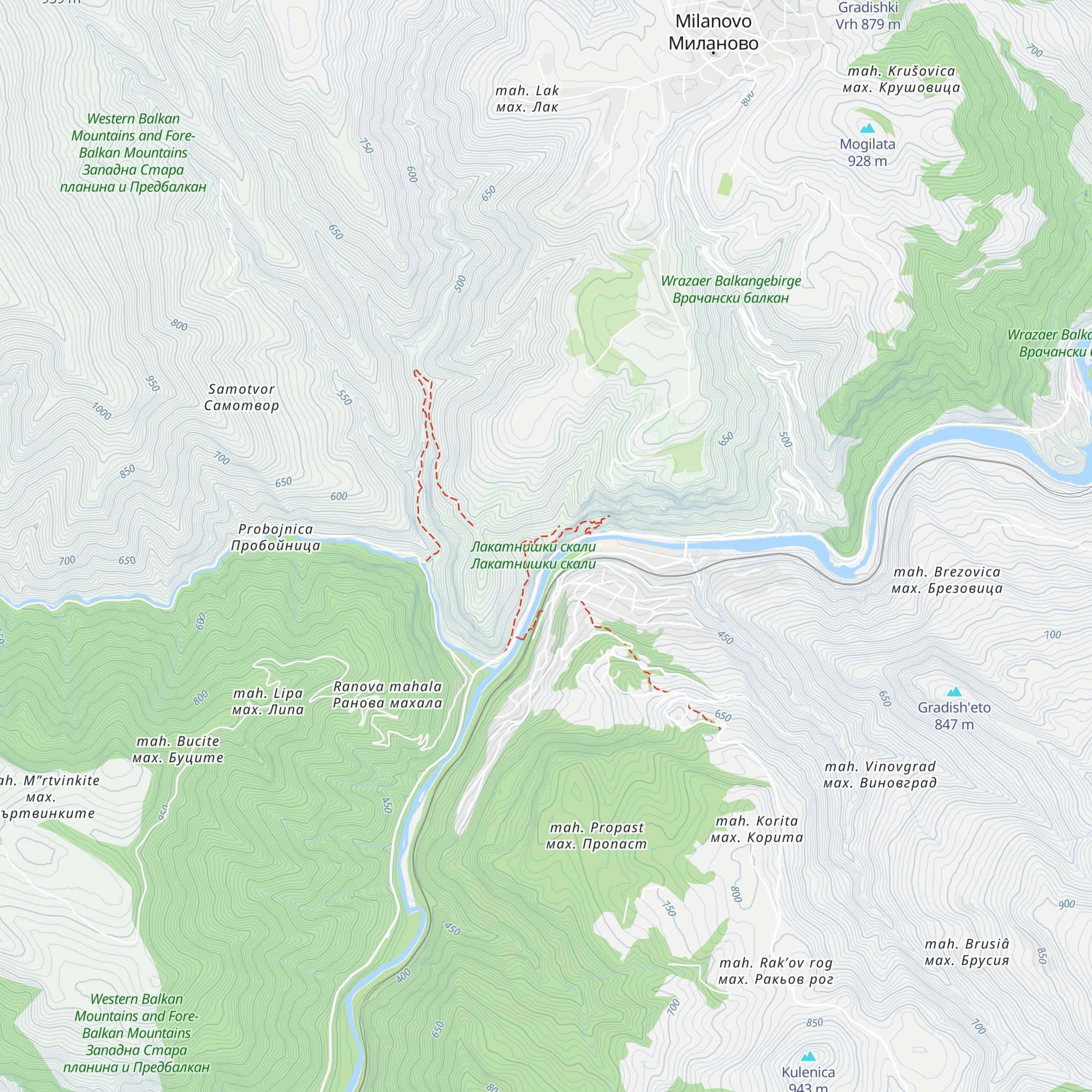 Alpiiski Zaslon „Orlovo Gnezdo“ map