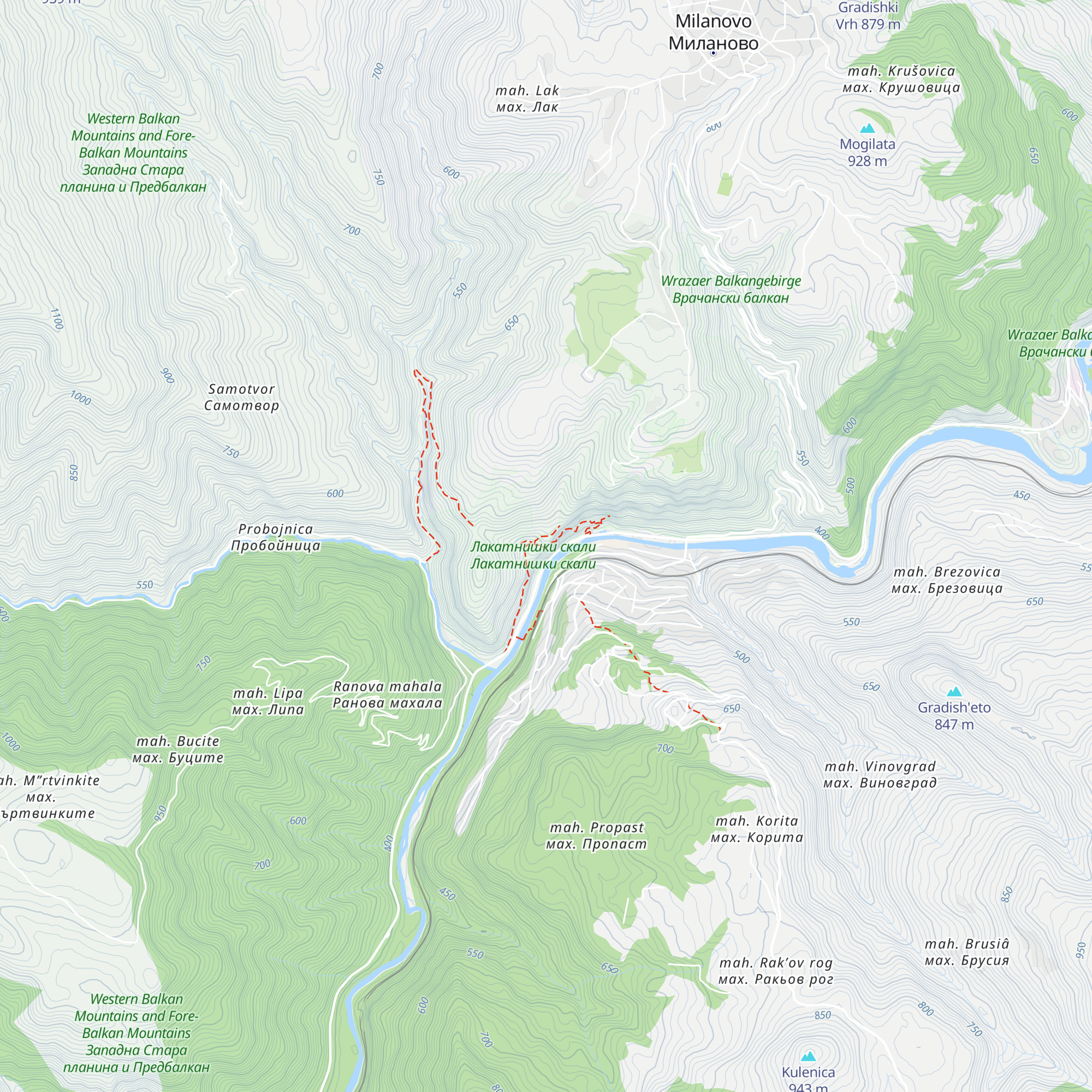Alpiiski Zaslon „Orlovo Gnezdo“ map