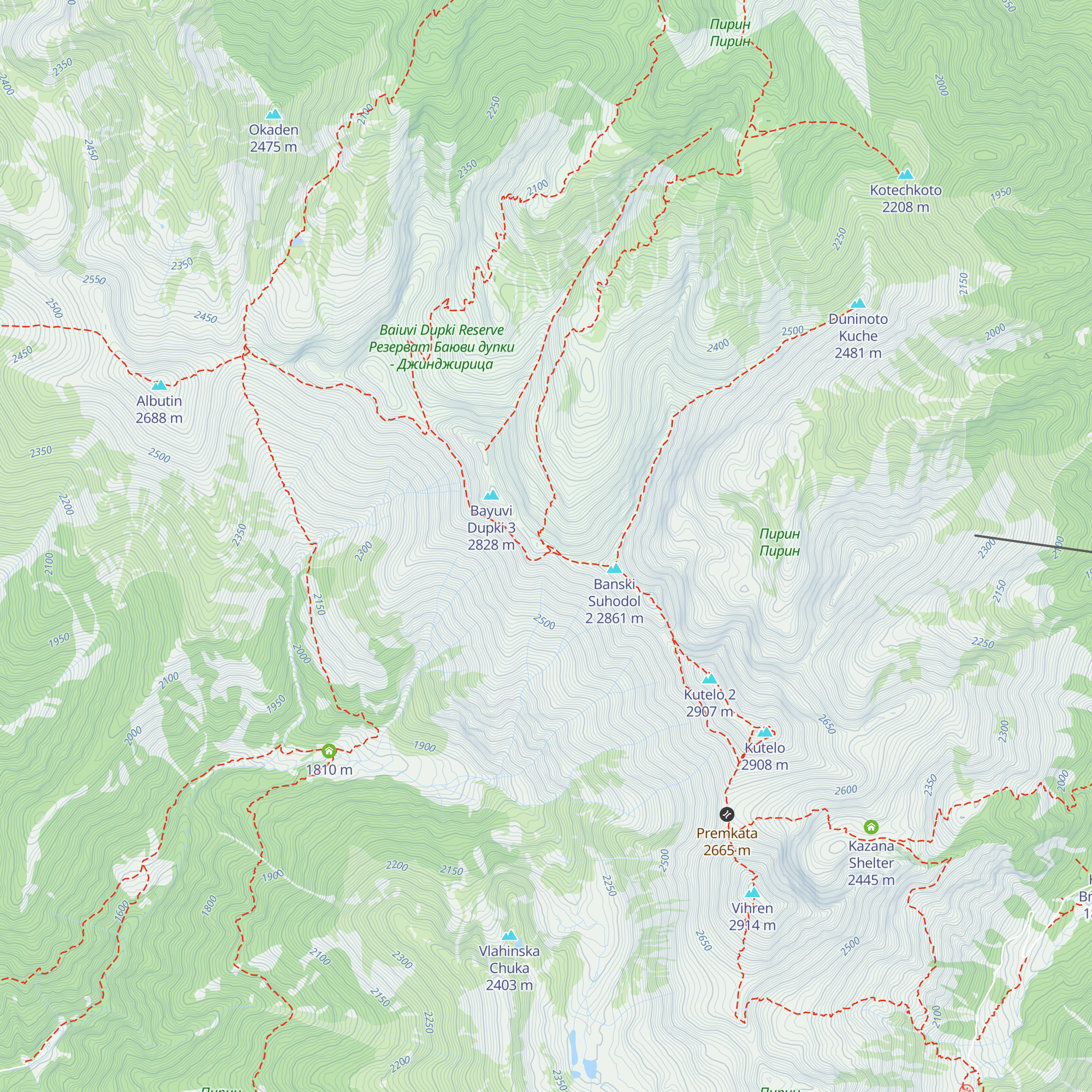 Zaslon Koncheto map