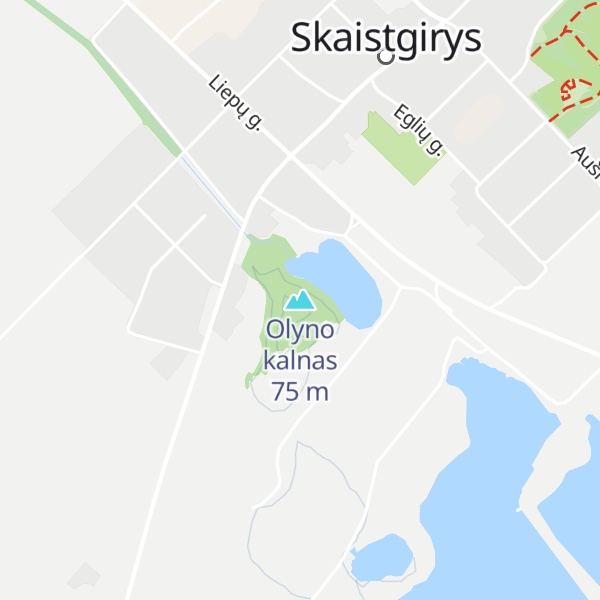 Map of Olyno kalnas