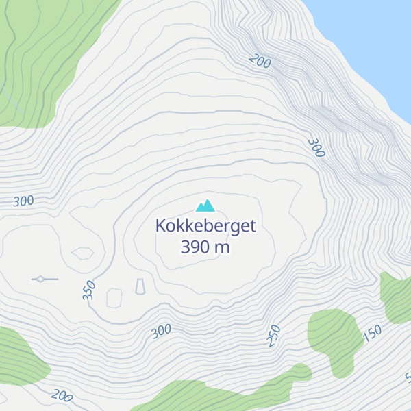 Map of Kokkeberget
