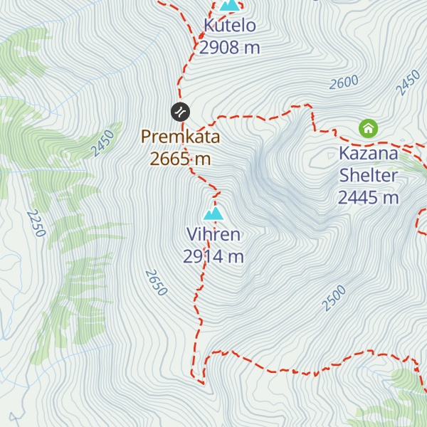 Map of Vihren