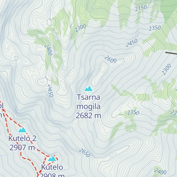 Map of Tsarna mogila