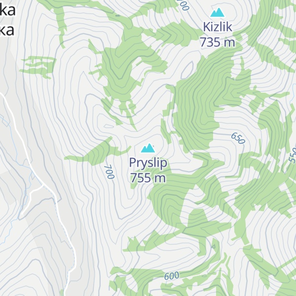 Map of Pryslip
