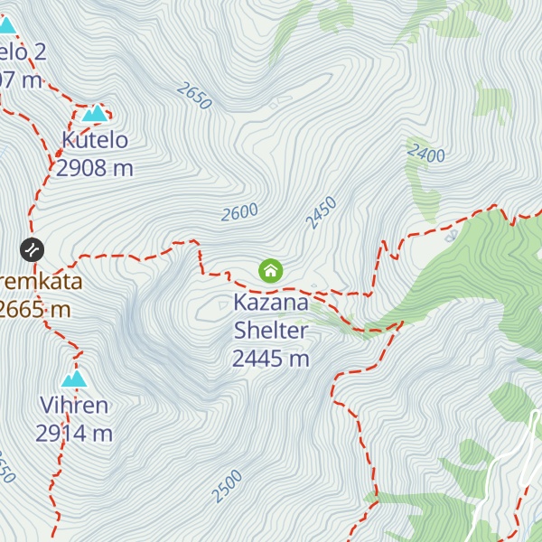 Map of Kazana Shelter