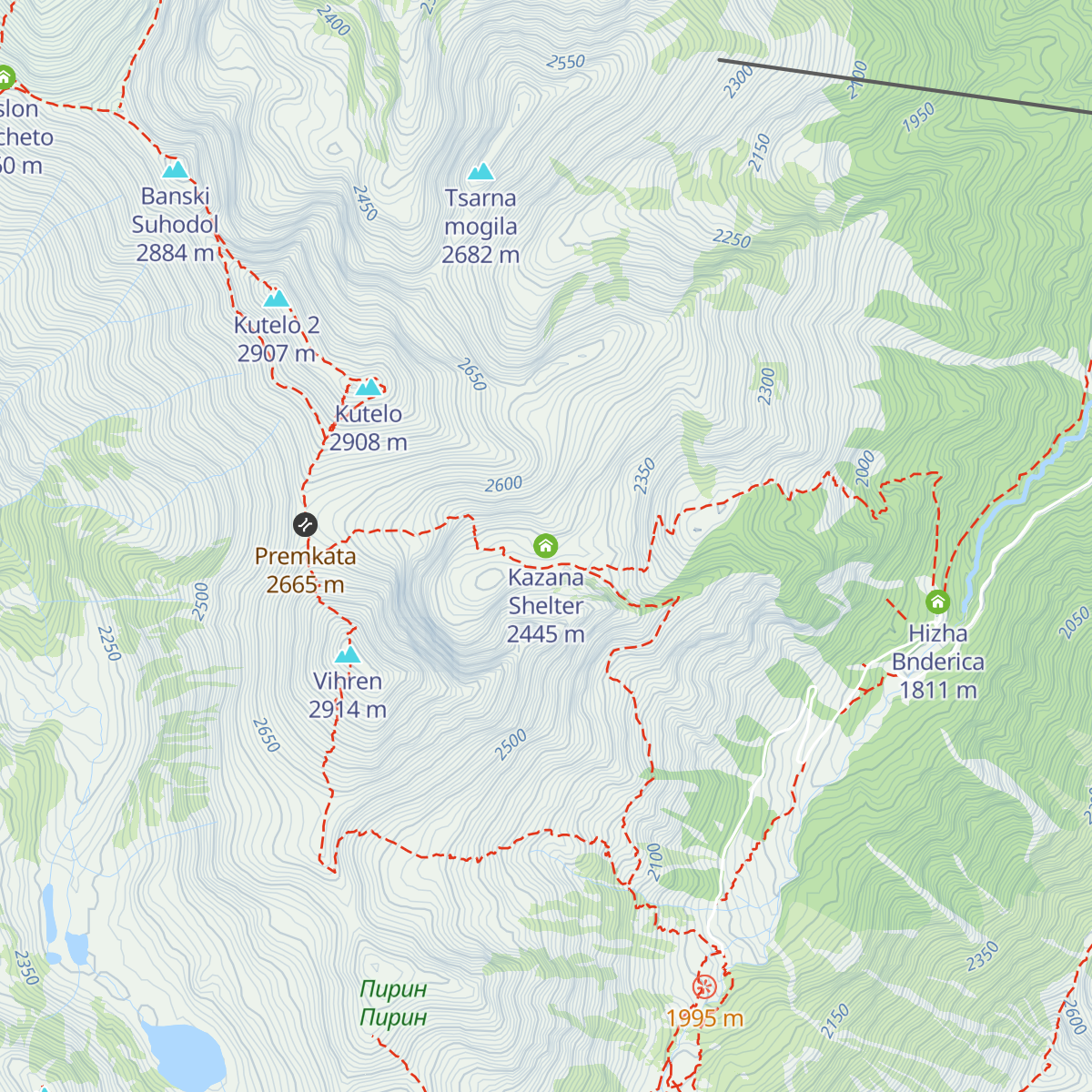 Kazana Shelter map