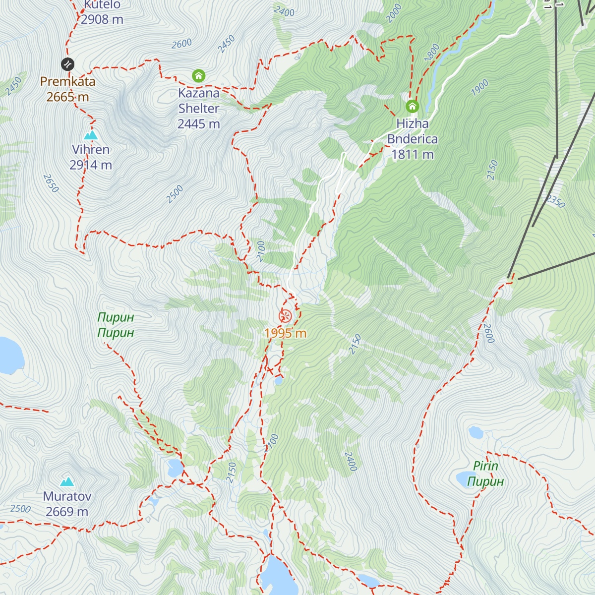 Vihren Hut map