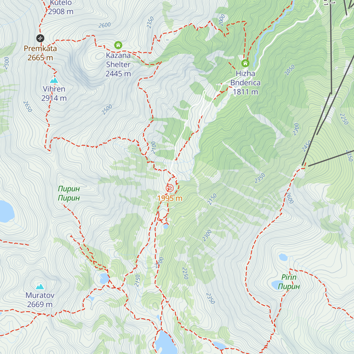 Vihren Hut map