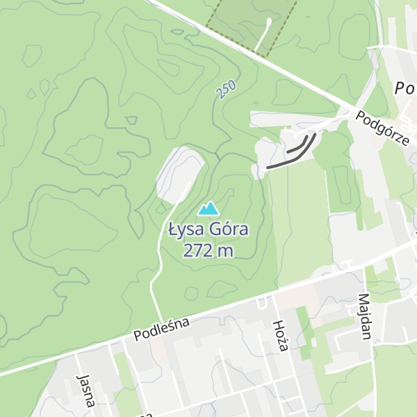 Map of Łysa Góra