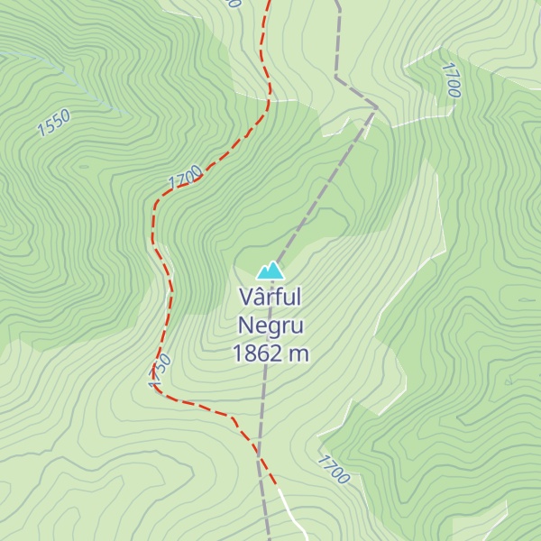 Map of Vârful Negru