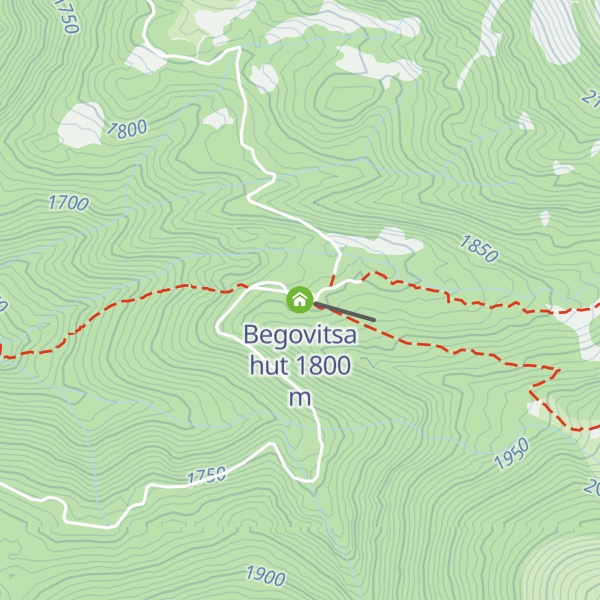 Map of Begovitsa hut