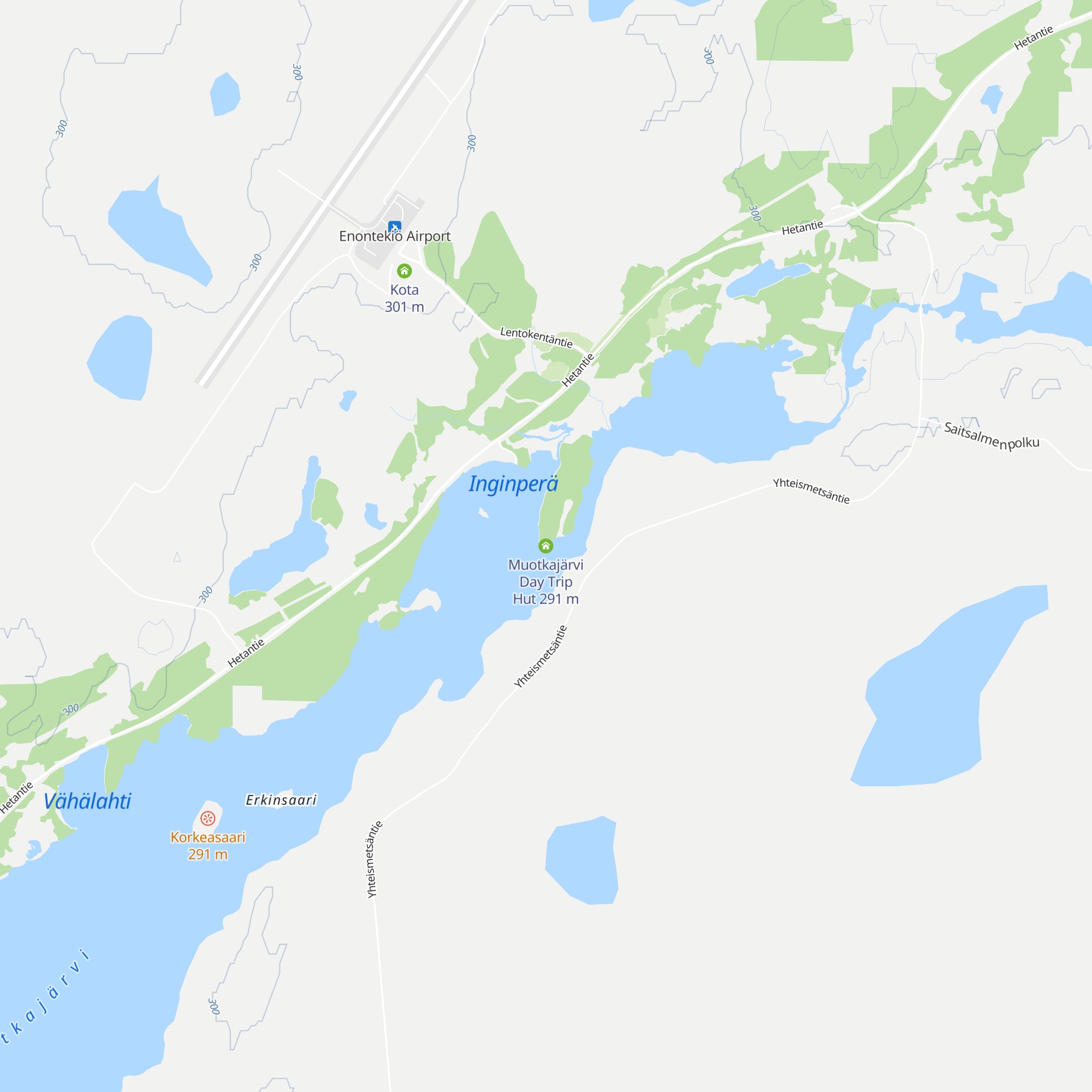 Muotkajärvi Day Trip Hut map