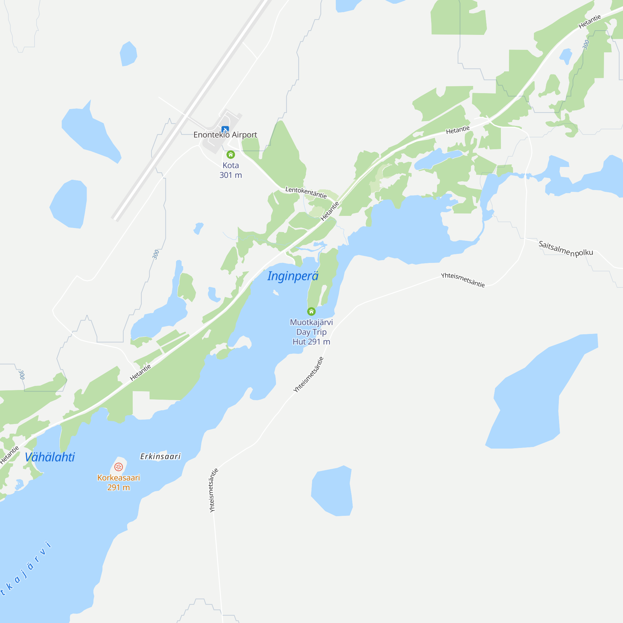 Muotkajärvi Day Trip Hut map