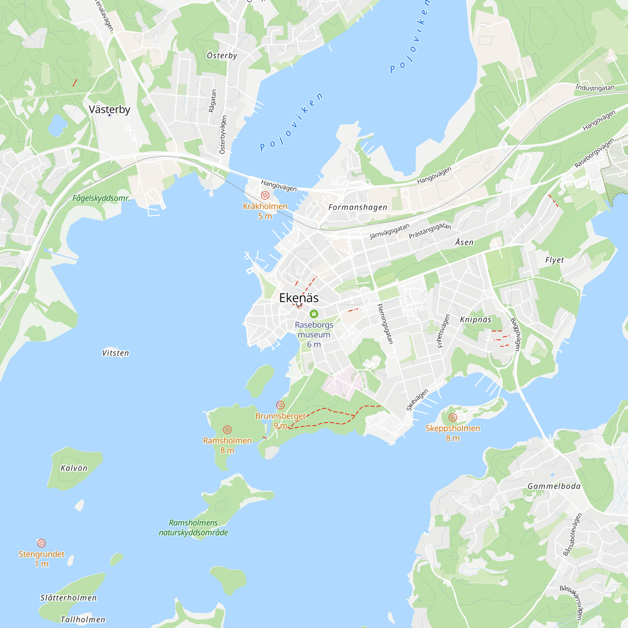 Raseborgs museum map