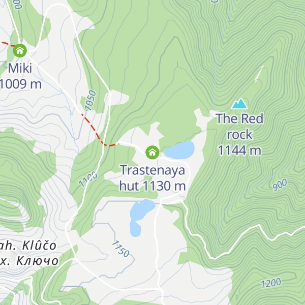 Map of Trastenaya hut