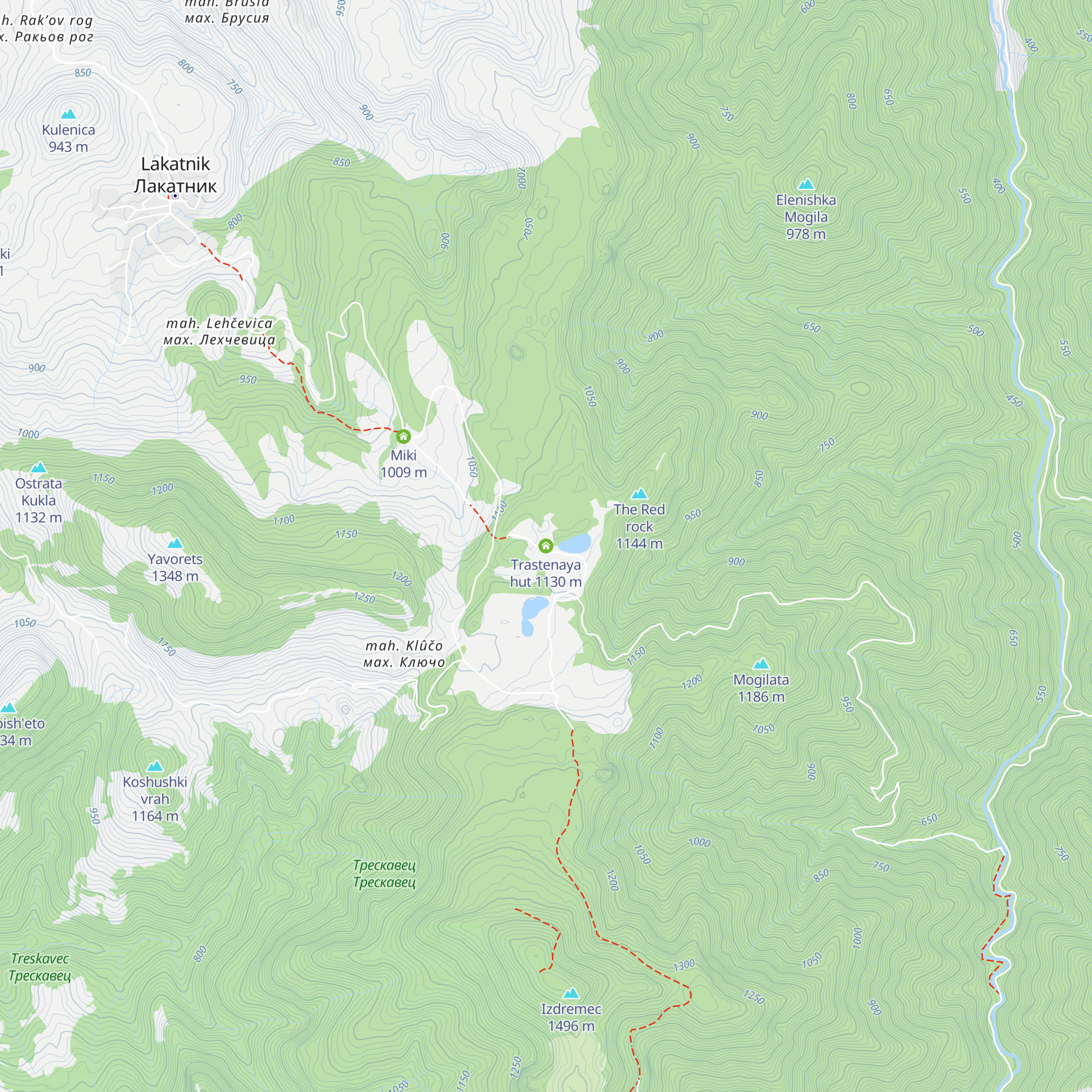 Trastenaya hut map