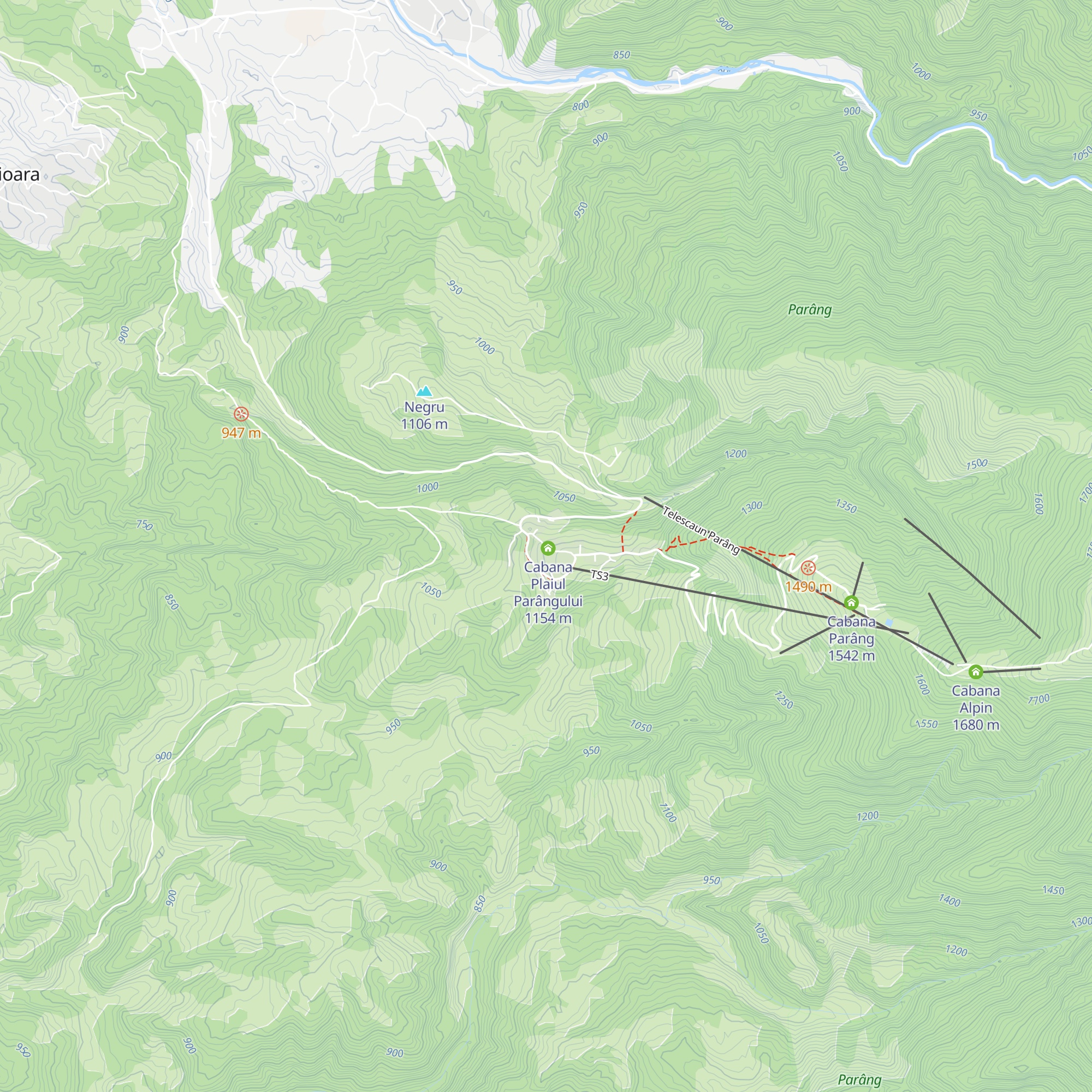 Cabana Cristianu map