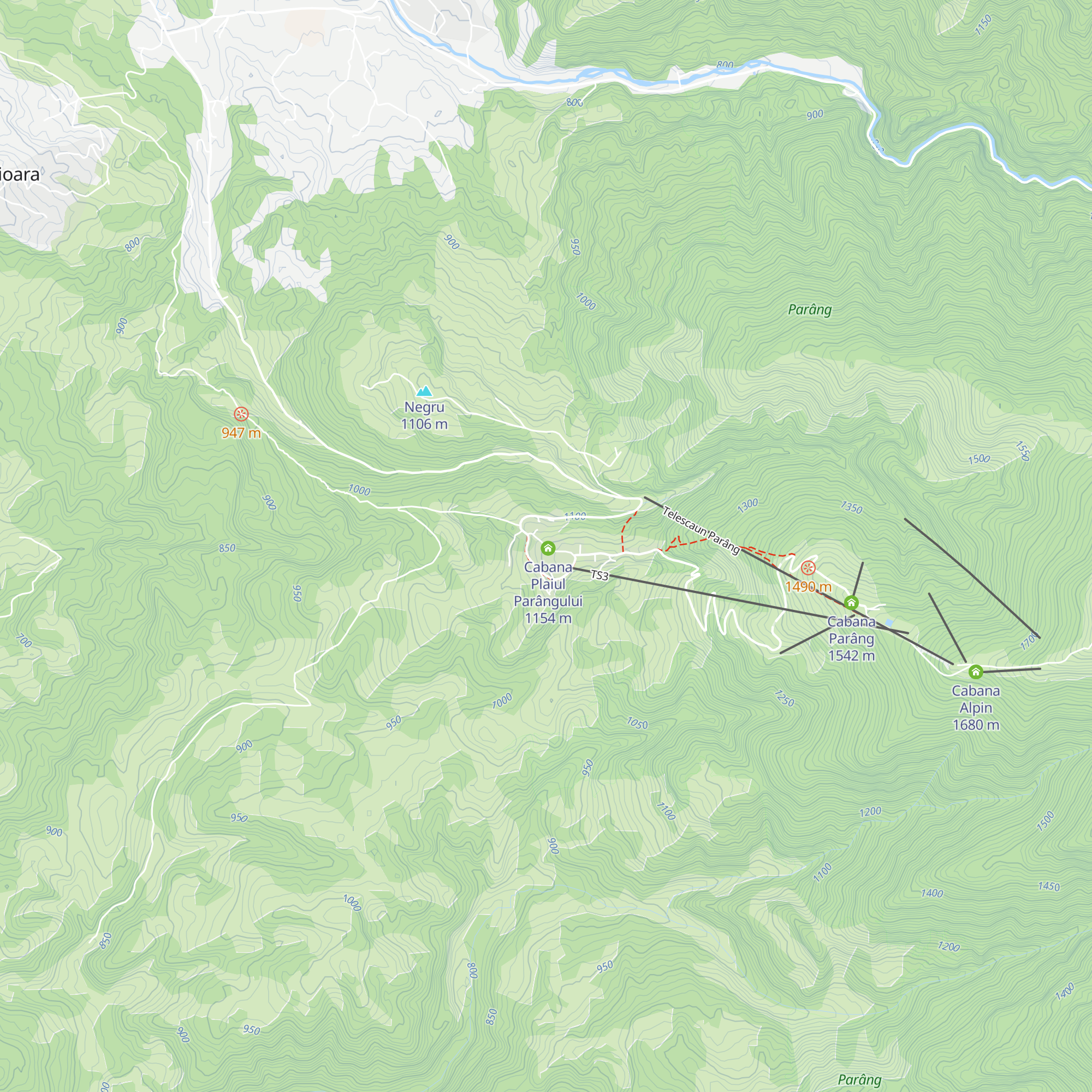 Cabana Cristianu map