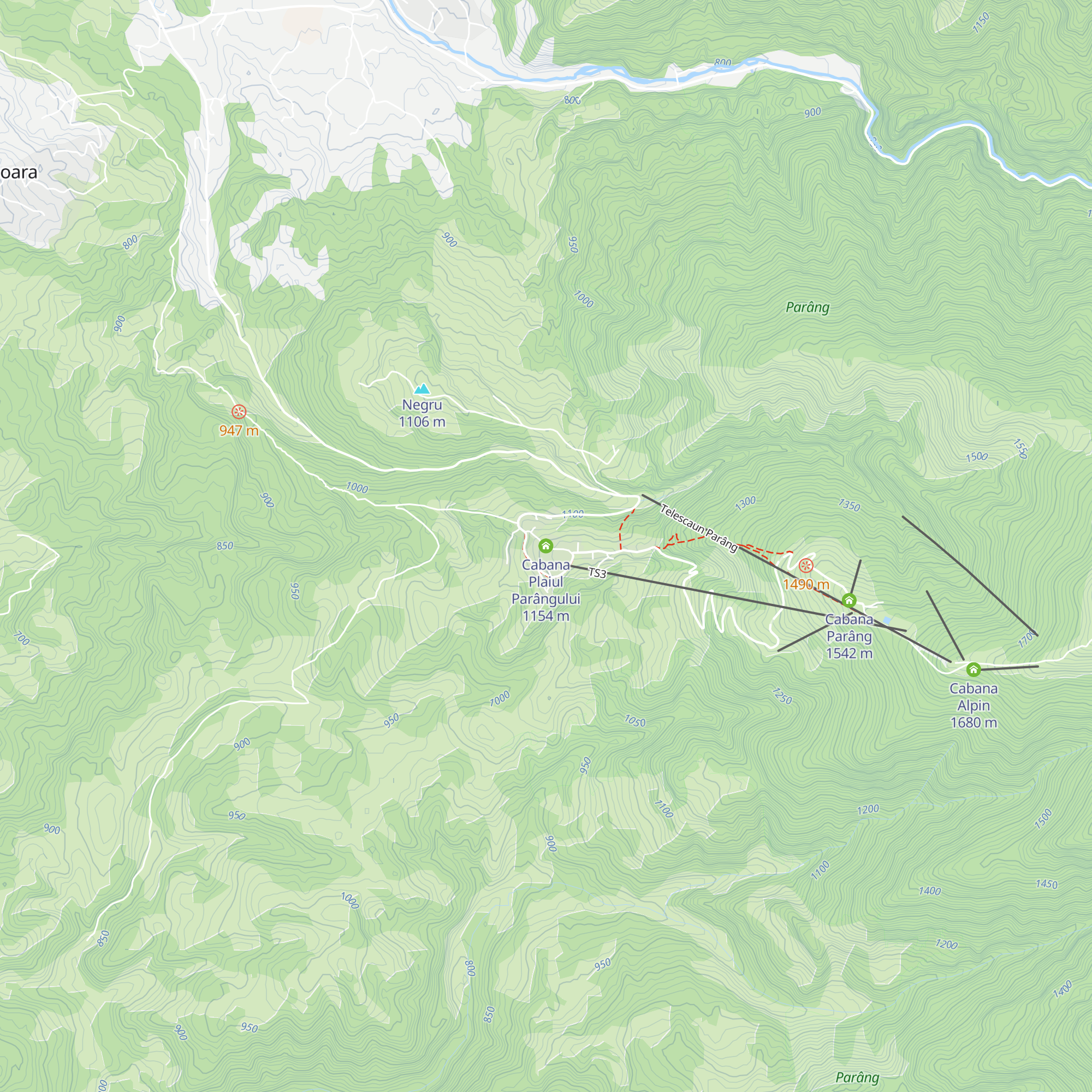 Cabana Plaiul Parângului map