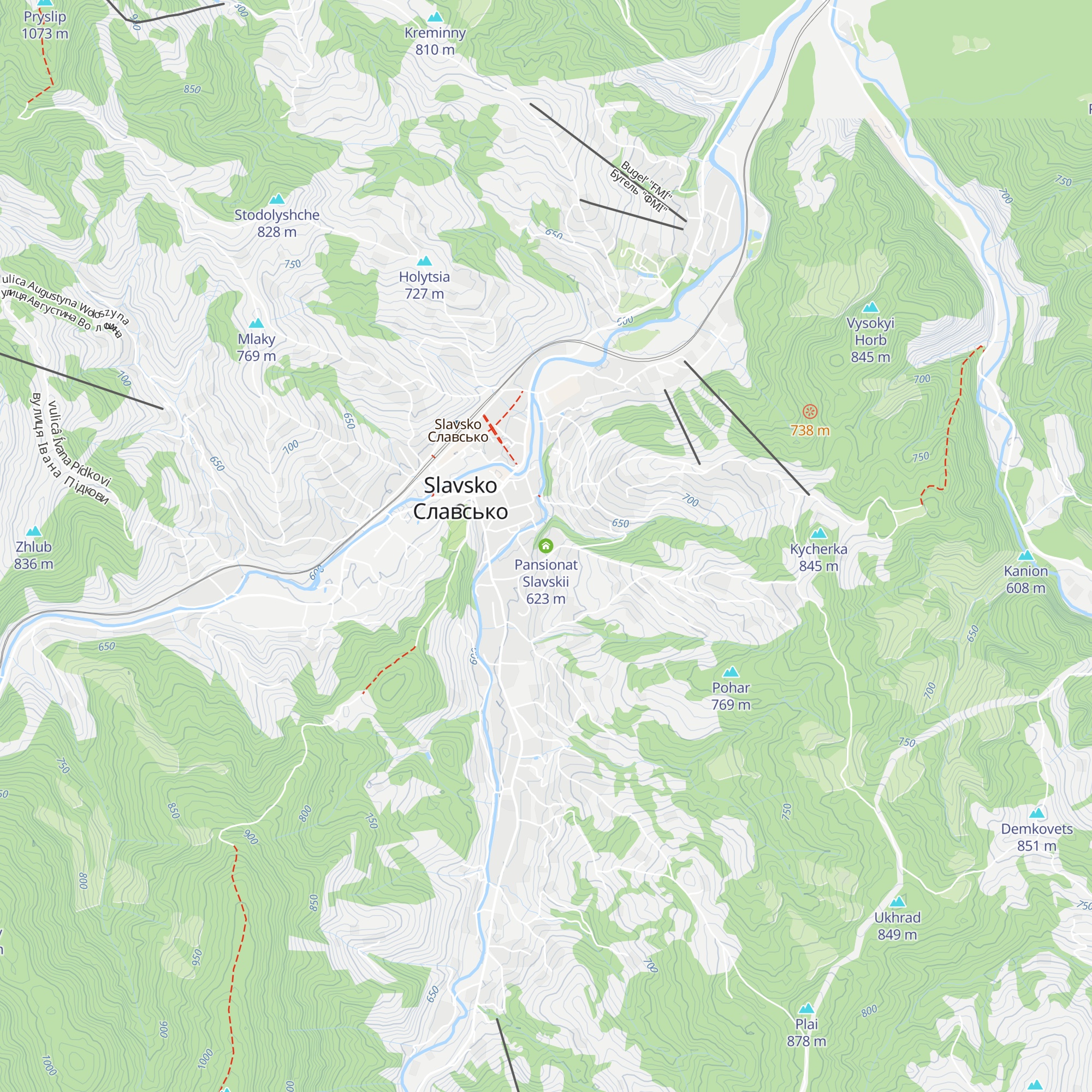 Pansionat Slavskii map