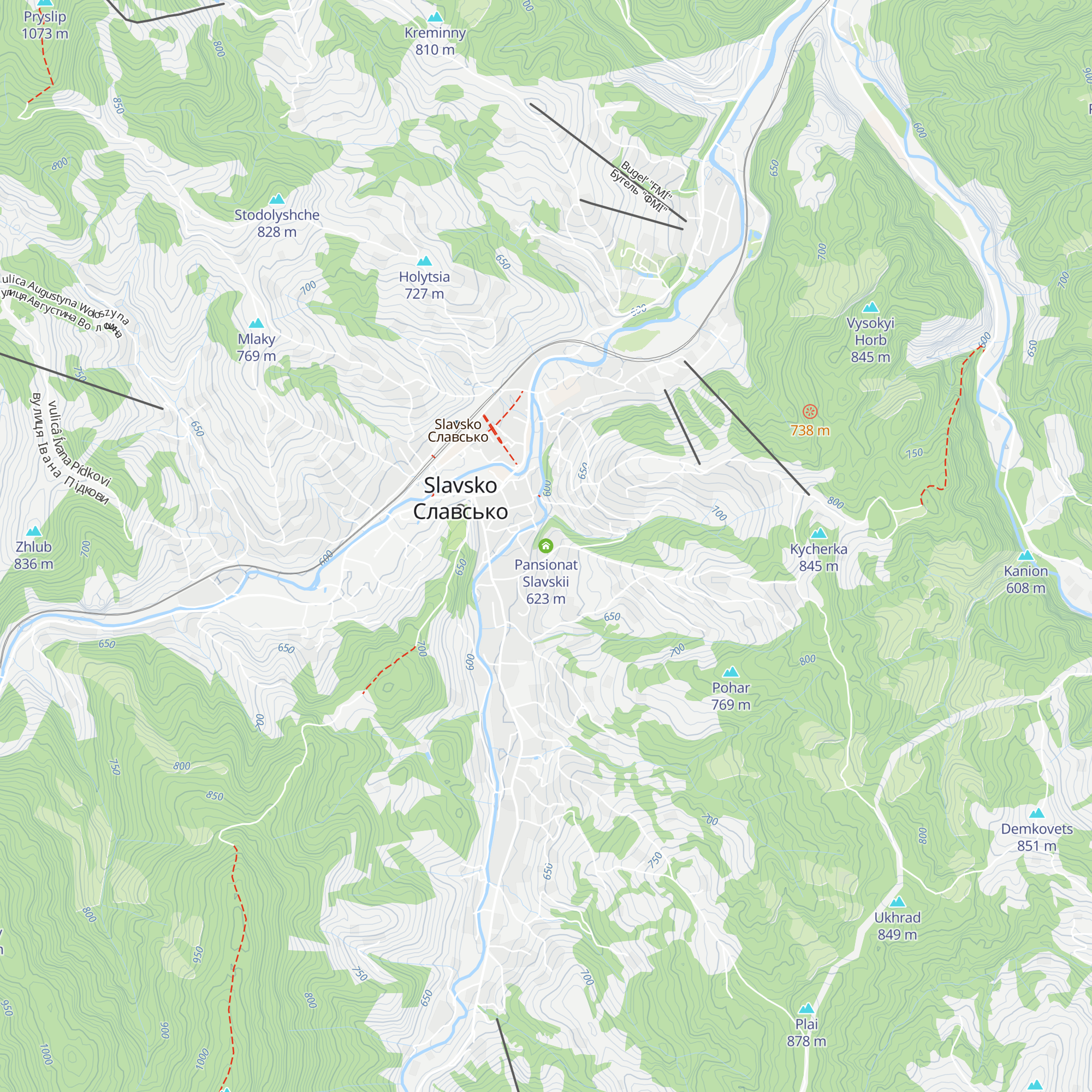 Pansionat Slavskii map