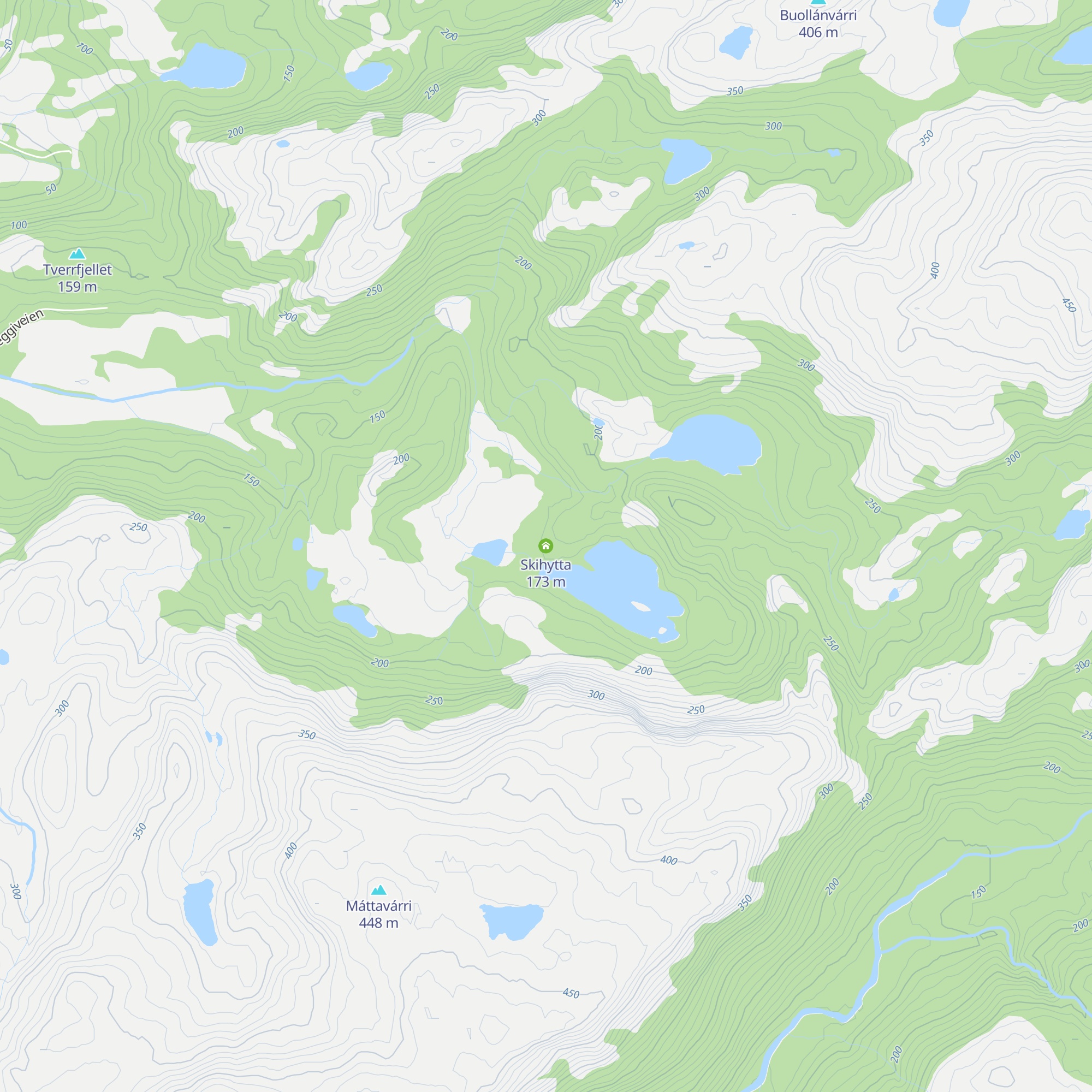 Skihytta map