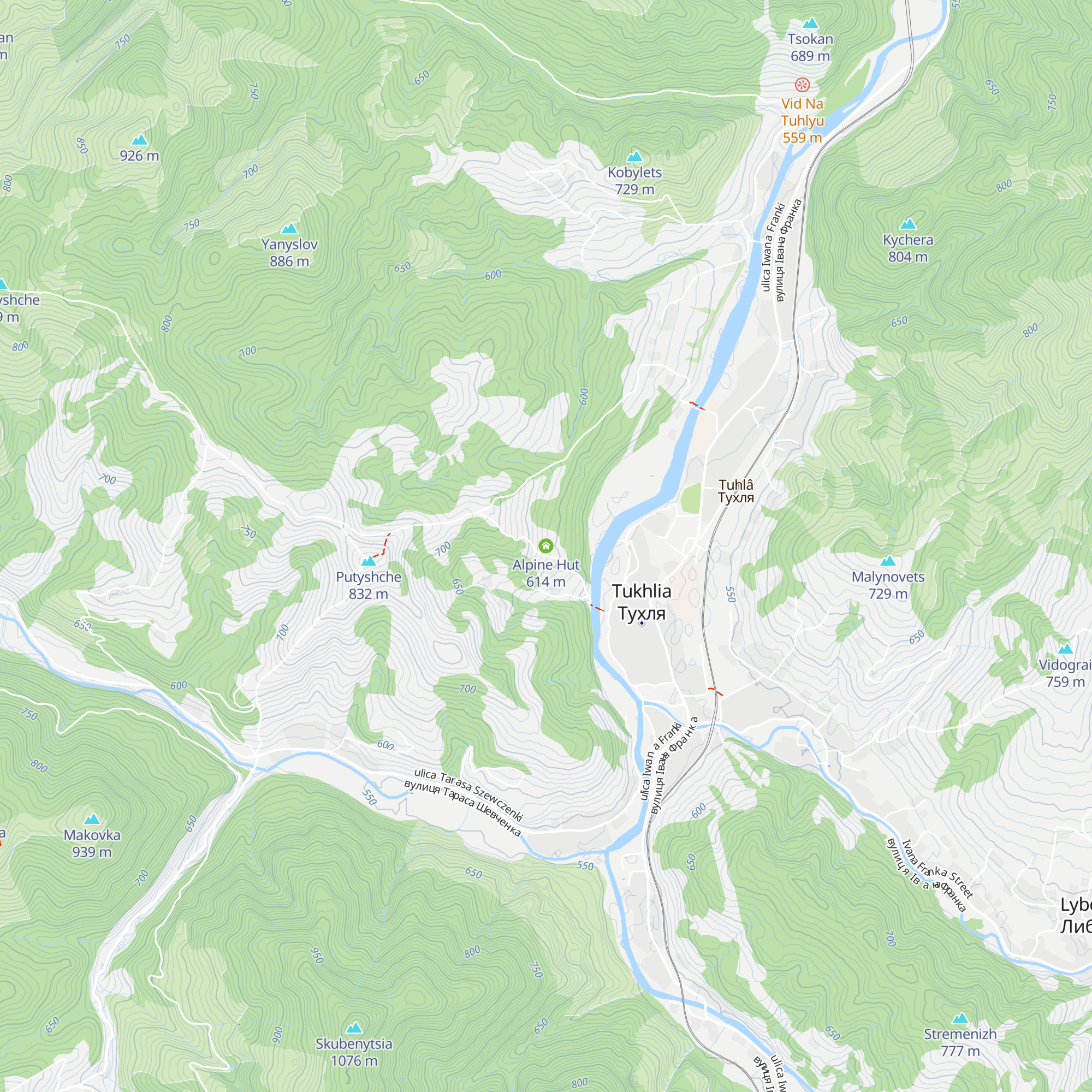 Alpine Hut map