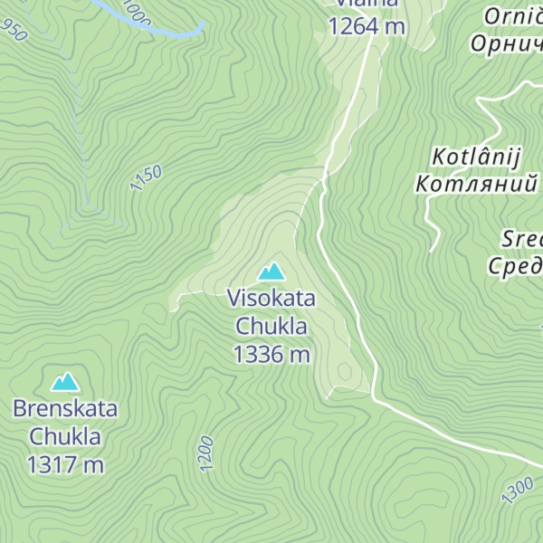 Map of Visokata Chukla