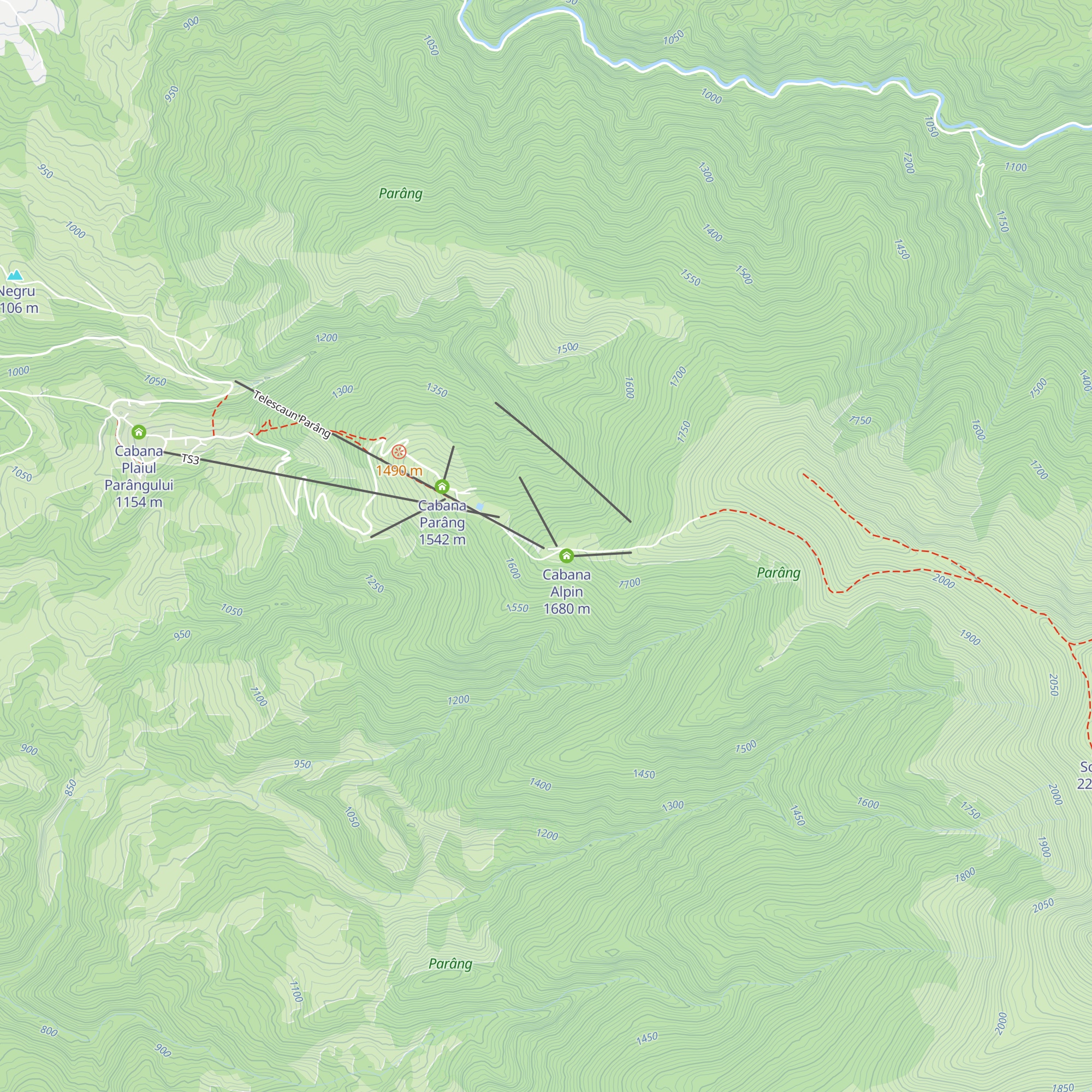 Cabana Telescaun map