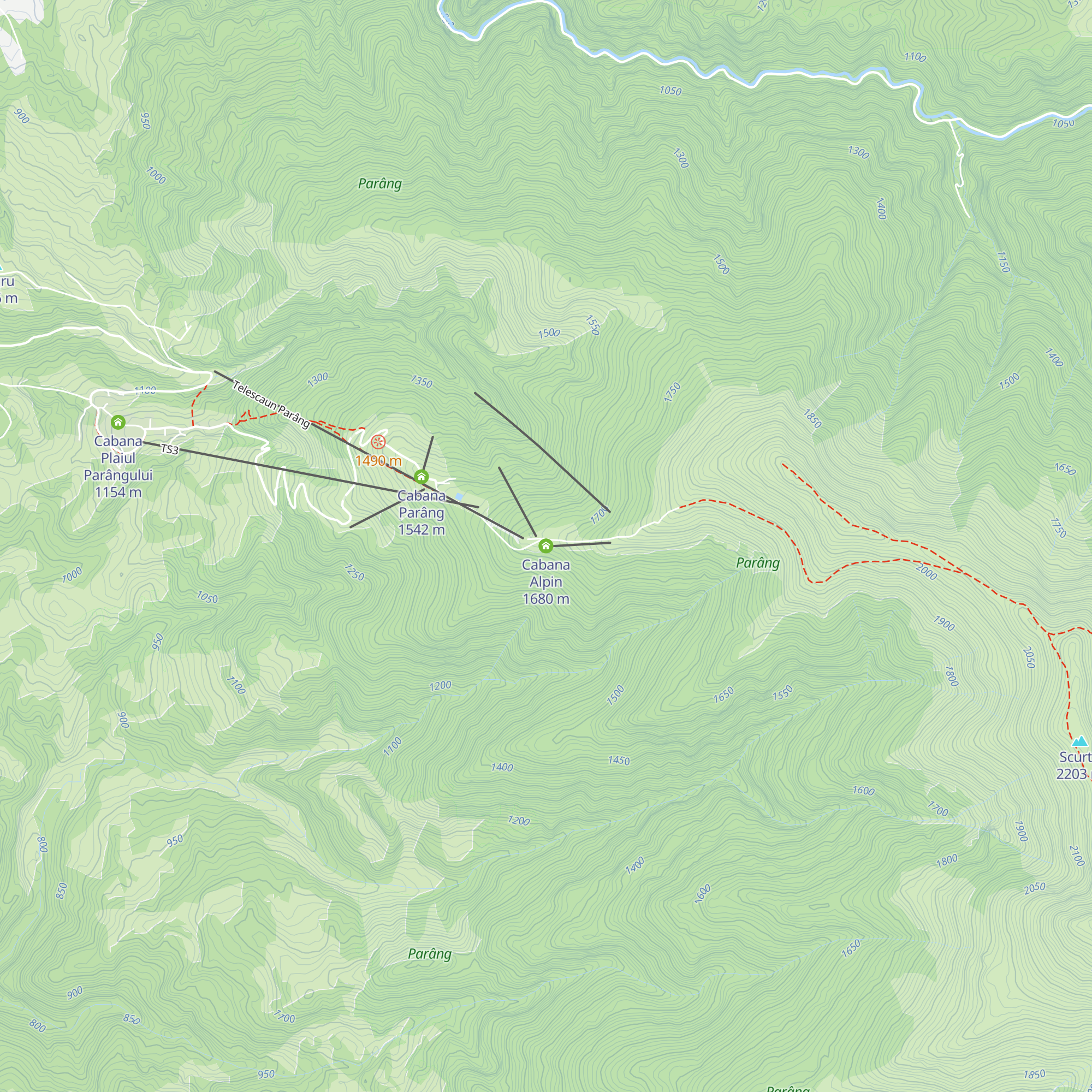 Cabana Alpin map