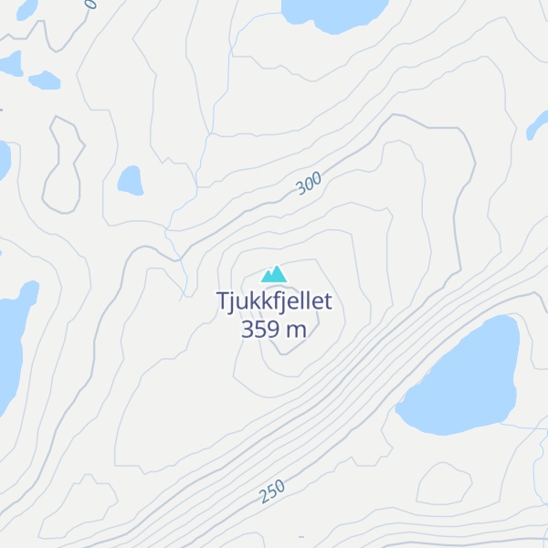 Map of Tjukkfjellet