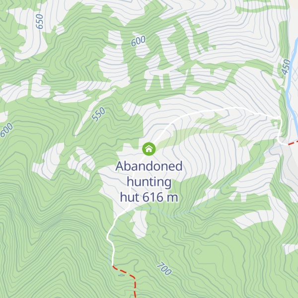 Map of Abandoned hunting hut