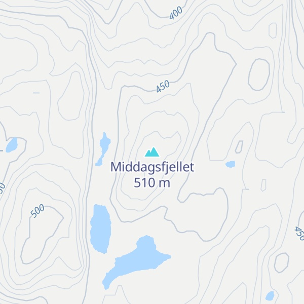 Map of Middagsfjellet