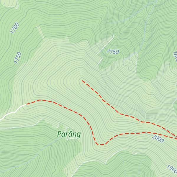 Map of Parângul Mic
