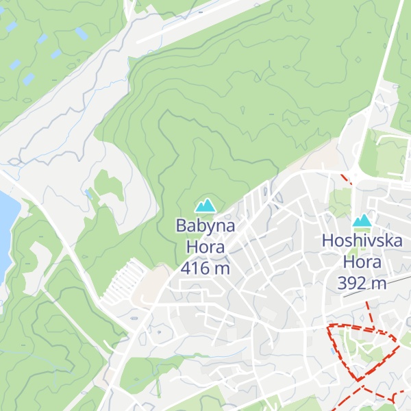Map of Babyna Hora